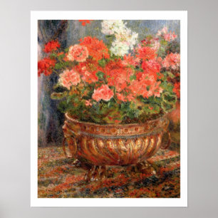 Affiches Pierre géraniums de Renoir un dans un bassin de