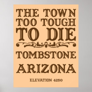 Affiches Pierre tombale Arizona
