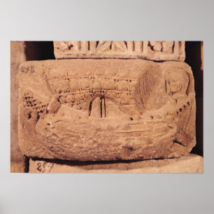 Affiches Pierre tombale représentant un bateau de pêche