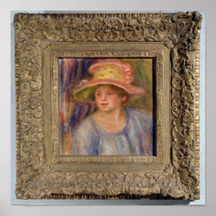 Affiches Pierre une femme de Renoir   avec un casquette
