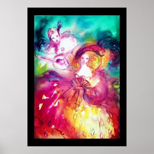 Affiches Pierrot et Arlequine (Devant)