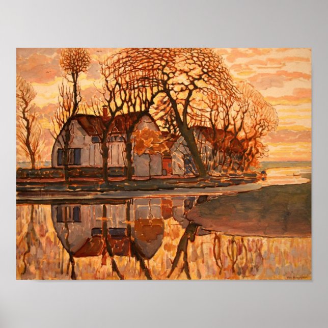 Affiches Piet Mondrian Art moderne (Devant)