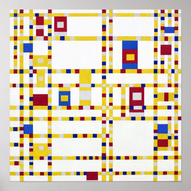 Affiches Piet Mondrian Broadway Boogie Woogie (Devant)