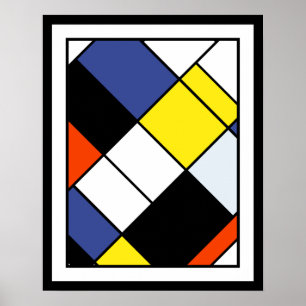 Affiches Piet Mondrian Composition A - Art Moderne Abstrait