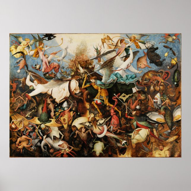 Affiches Pieter Bruegel Chute de Rebel Angels Peinture (Devant)