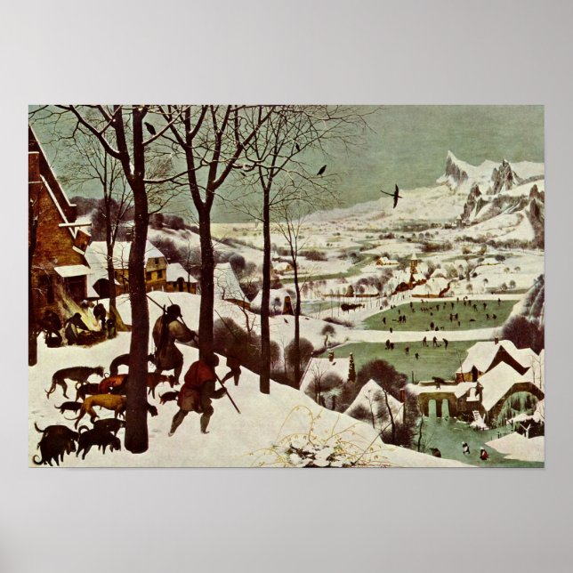 Affiches Pieter Bruegel Elder - Les Chasseurs dans la neige (Devant)