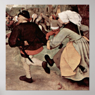 Affiches Pieter Bruegel l'aîné - la danse rurale