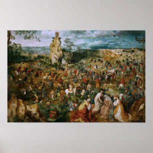 Affiches Pieter Bruegel l'Ancien-La Procession pour le Calv