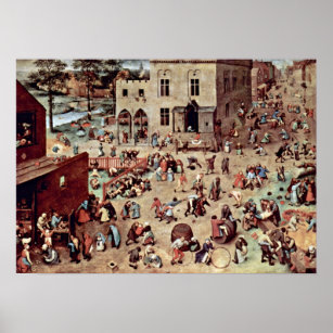 Affiches Pieter Bruegel l'Ancien - Les jeux pour enfants