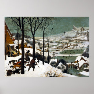 Affiches Pieter Bruegel les Chasseurs d'Aînés dans la neige