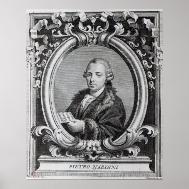 Affiches Pietro Nardini, gravée par G. Batta Cechi (Devant)