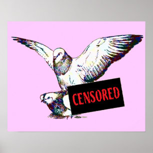 Affiches Pigeons Mating:  Censored!