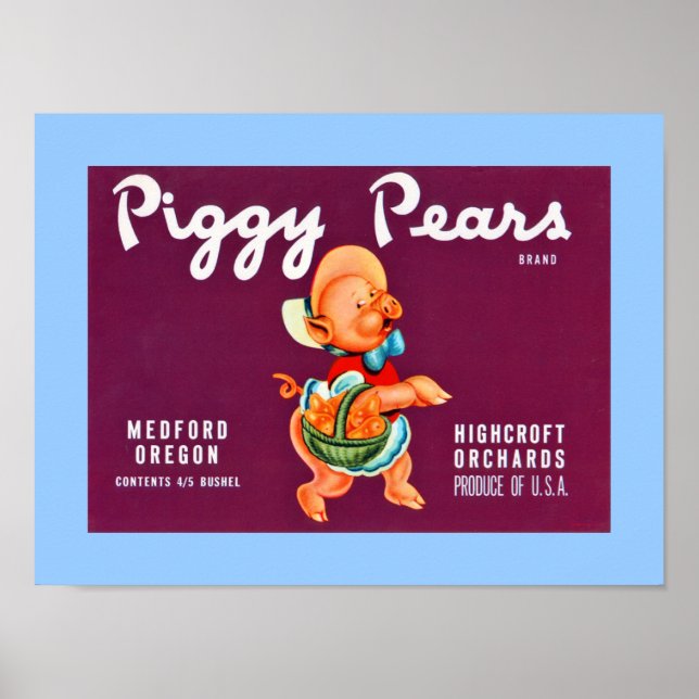 Affiches Piggy Pears (Devant)