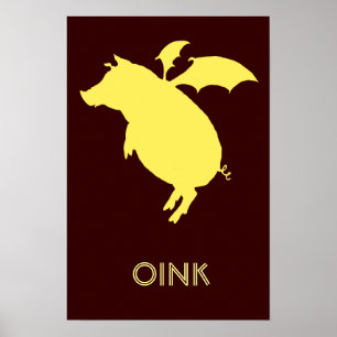 Affiches Piggy volant