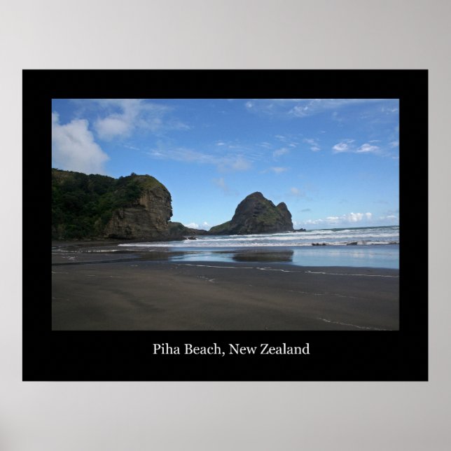 Affiches Piha Beach, Nouvelle-Zélande #3 (Devant)