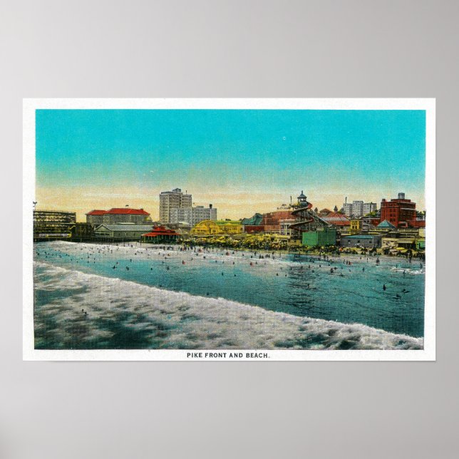 Affiches Pike Front et Long Beach, Californie (Devant)