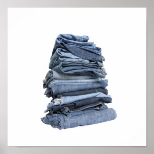 Affiches pile de jeans