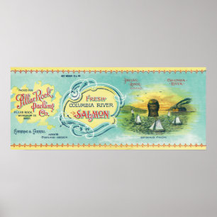 Affiches Pillar Rock, Washington - Pillar Rock Saumon