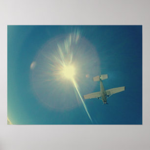 Affiches pilote plat parfait de photo petit