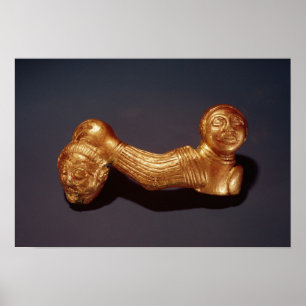 Affiches Pin avec un guerrier tenant une tête