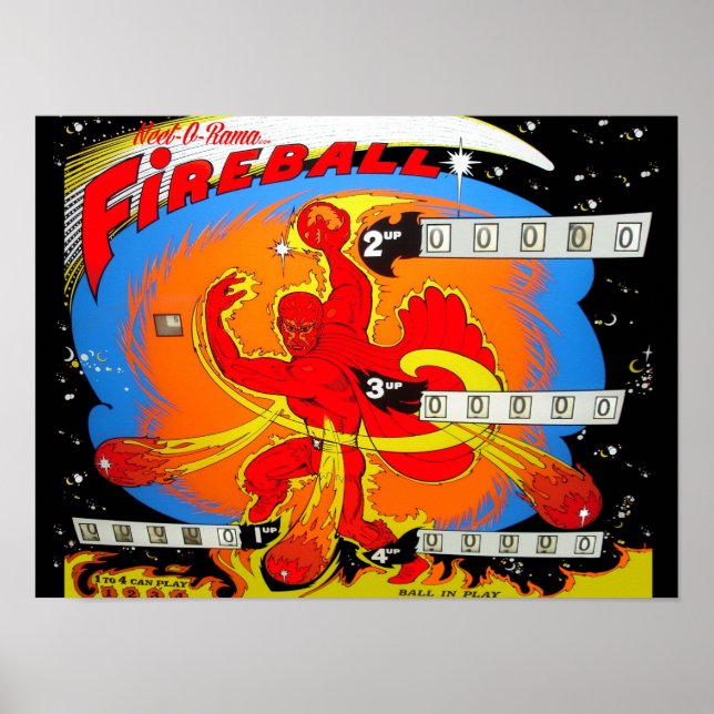 Affiches Pinball Fireball (Devant)