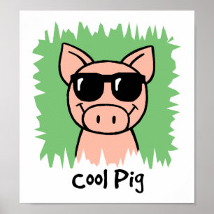 Affiches Pince Cool d'art avec lunettes de soleil