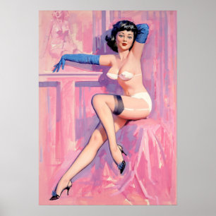 Affiches Pinceau Gants Bleus