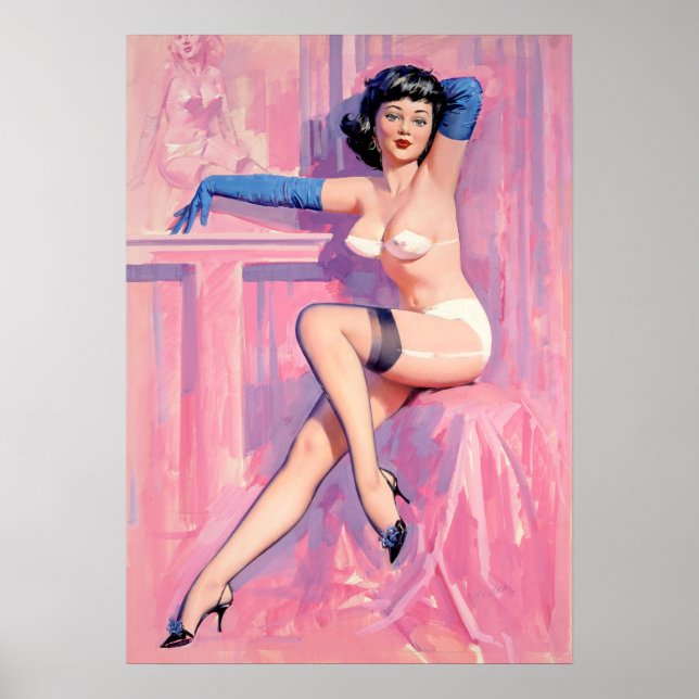 Affiches Pinceau Gants Bleus (Devant)