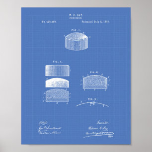 Affiches Pincushion 1889 Brevet Plan directeur