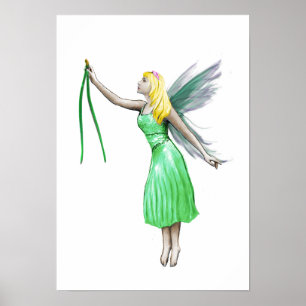 Affiches Pine Arbre Fée avec aiguilles de pin