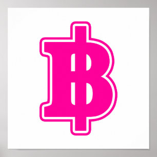 Affiches PINK BAHT SIGNER ฿ Thai Devise ฿