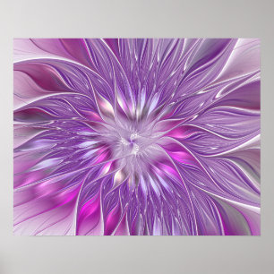 Affiches Pink Purple Flower Passion Abstract Fractal Art