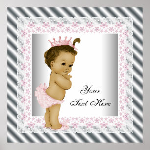Affiches Pink Vintage Baby Girl Princess