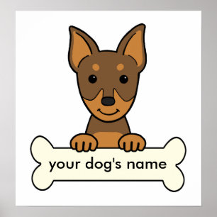 Affiches Pinscher miniature personnalisé