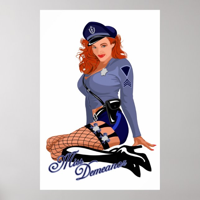 Affiches Pinup "Miss Demeanor" (Devant)