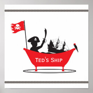 Affiches Pirate Boy Print