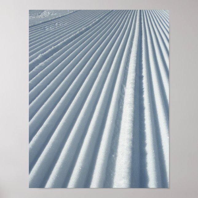 Affiches Piste de ski alpin damée (Devant)