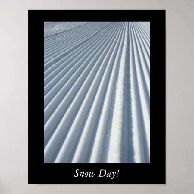 Affiches Piste de ski Groomed Day de neige (Devant)