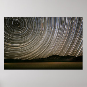 Affiches Piste d'étoiles la nuit   Californie, Vallée de la