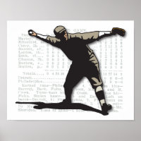 Pitcher de baseball vintage