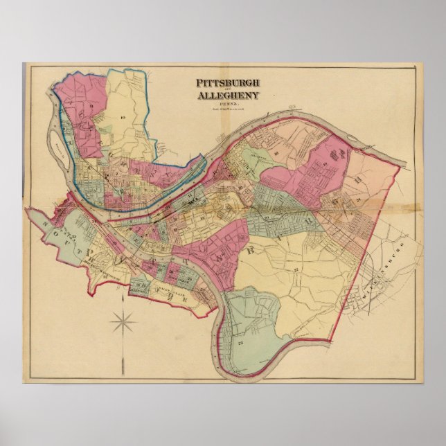 Affiches Pittsburgh and Allegheny (Devant)