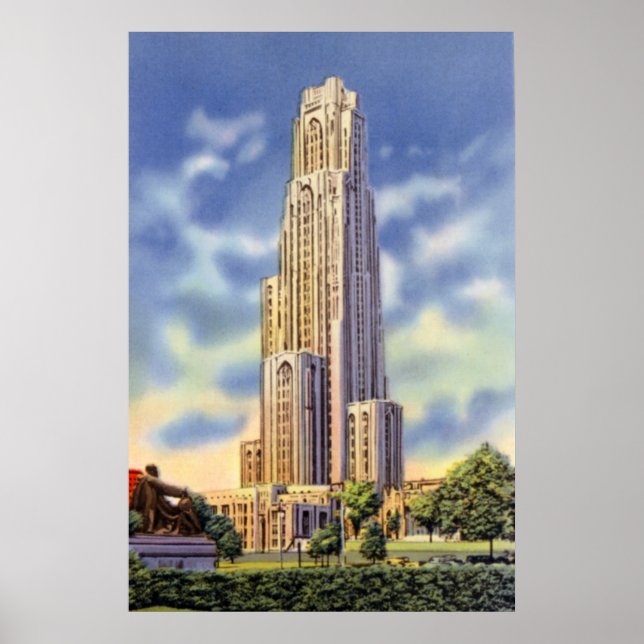 Affiches Pittsburgh Pennsylvania Cathedral of Learning (Devant)