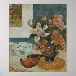 Affiches Pivoines chinoises et mandoline de Paul Gauguin