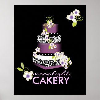 Affiches PixDezines Desiree Damask Cake, Lilac