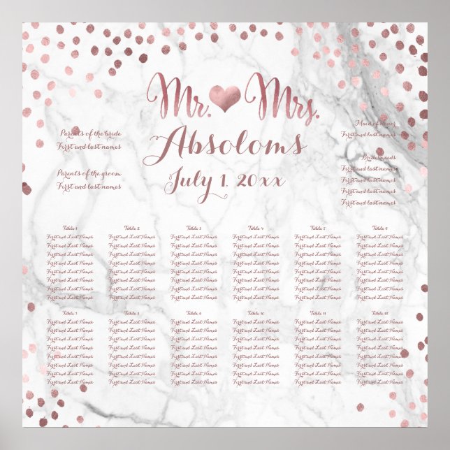 Affiches PixDezines Marbre/Faux Roses Specks Or/Siège (Devant)