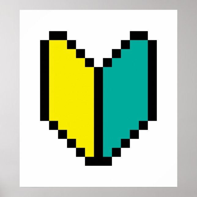 Affiches Pixel 8 bits Wakaba / Mark Shoshinsha (Devant)