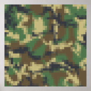 Affiches Pixel Camouflage