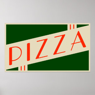 Affiches pizza rétro