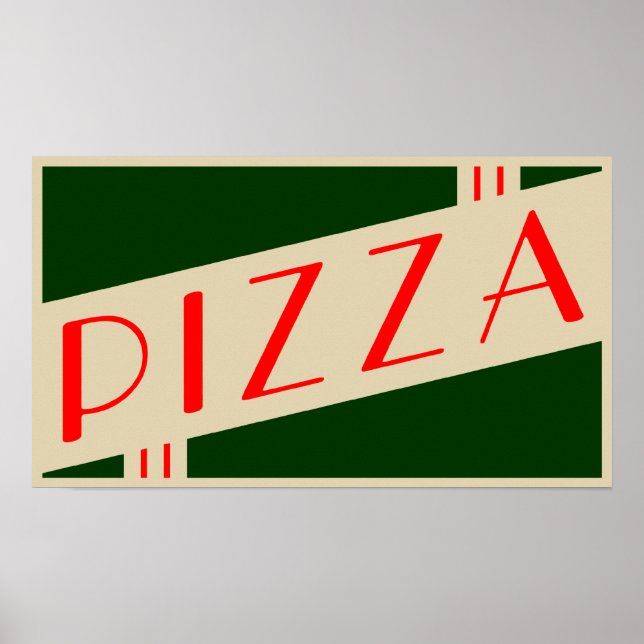 Affiches pizza rétro (Devant)