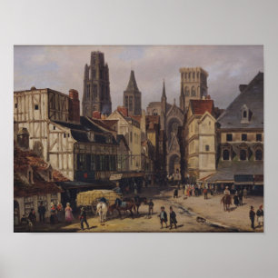 Affiches Place de la Haute-Vieille-Tour, Rouen, 1824